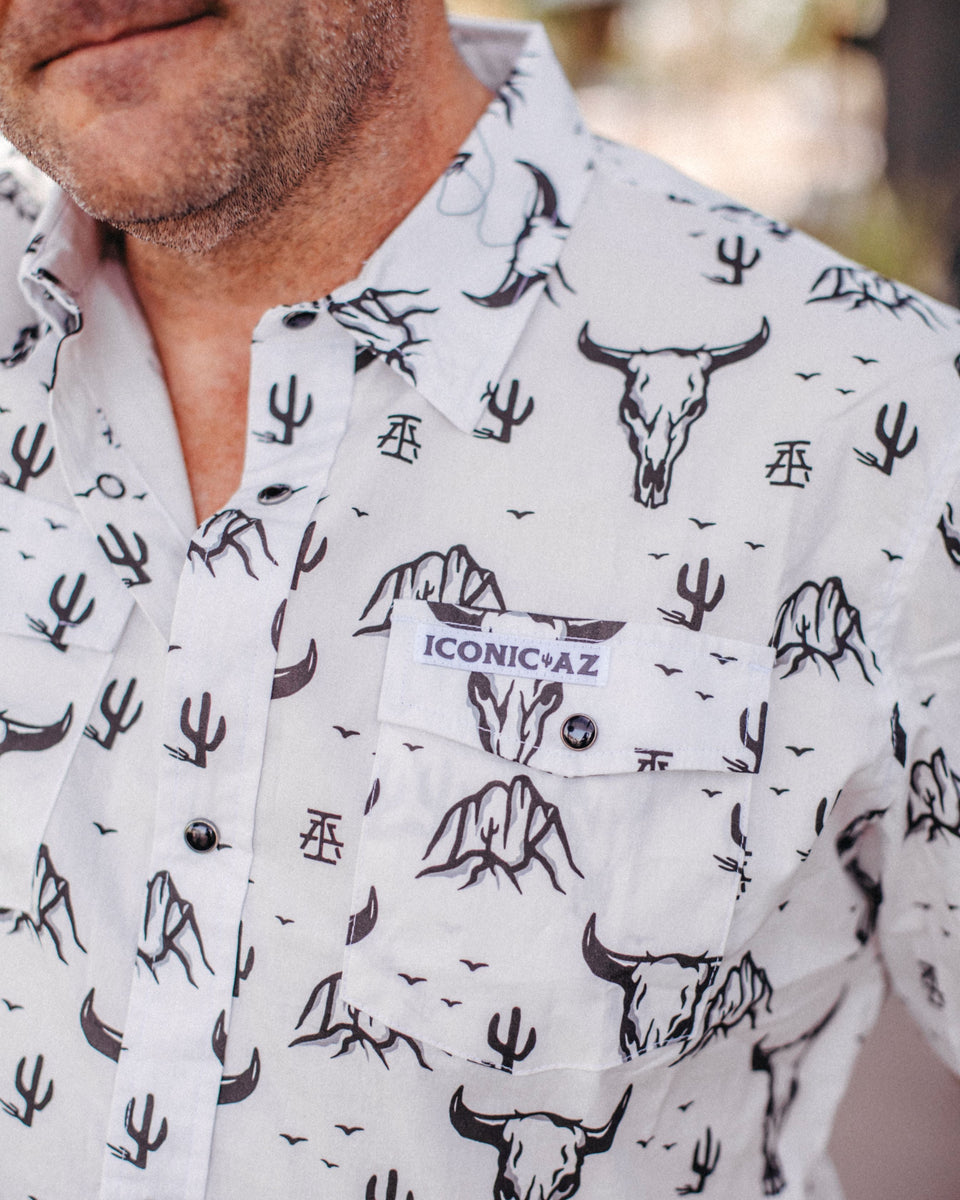 Skull Mountain Snap Shirt | Western Arizona Button-Up