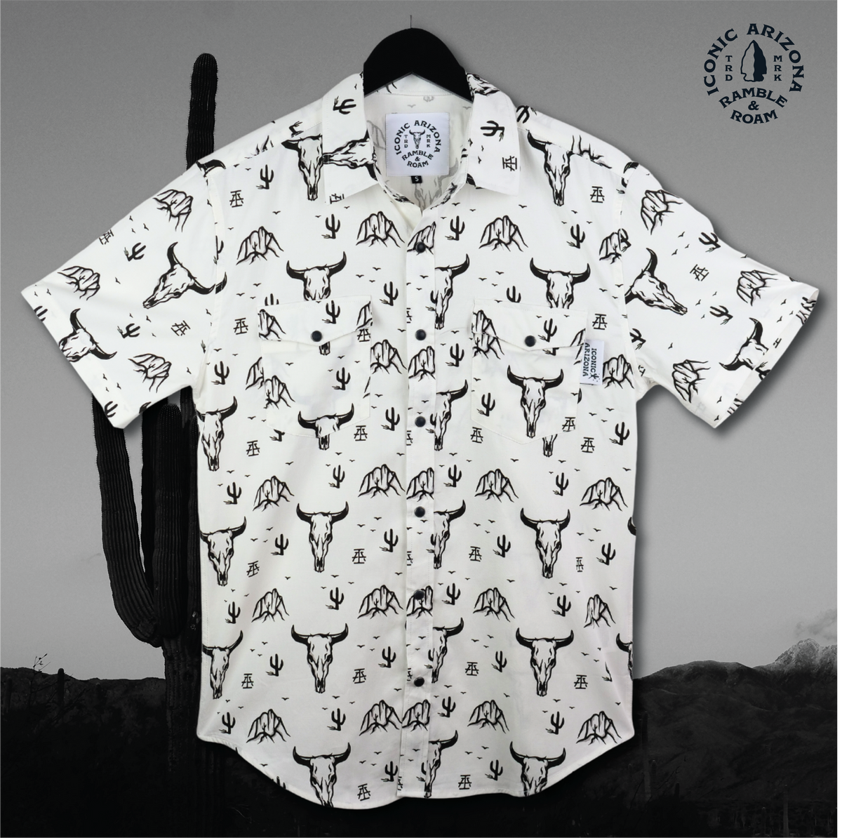 Skull Mountain Snap Shirt | Western Arizona Button-Up