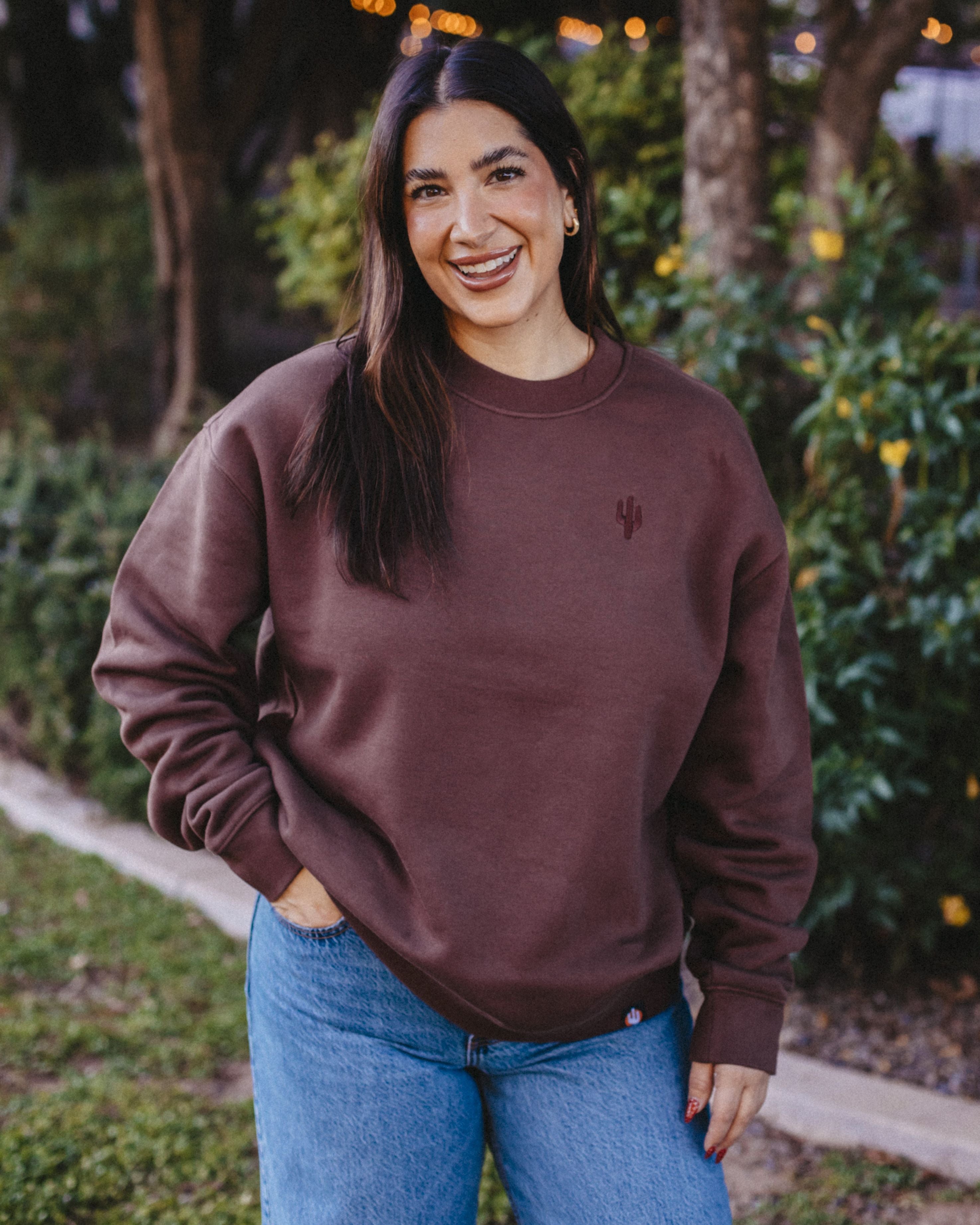 Essential Collection Unisex Crewneck Sweatshirt - Chestnut