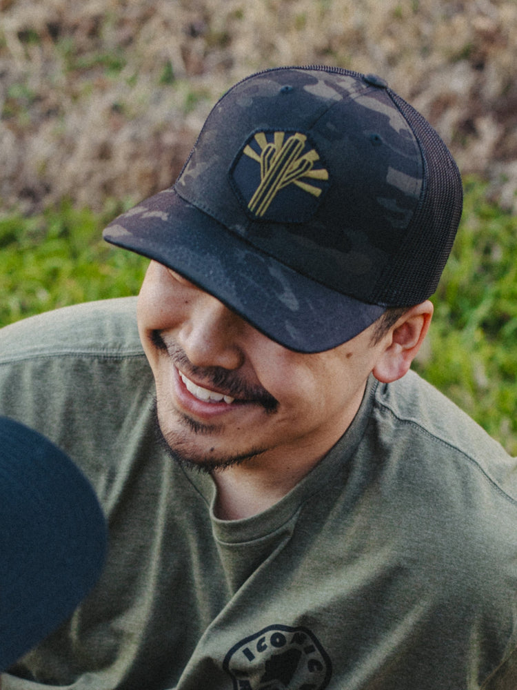 Military Sentinel Curved Trucker - Black Multicam - Iconic Arizona
