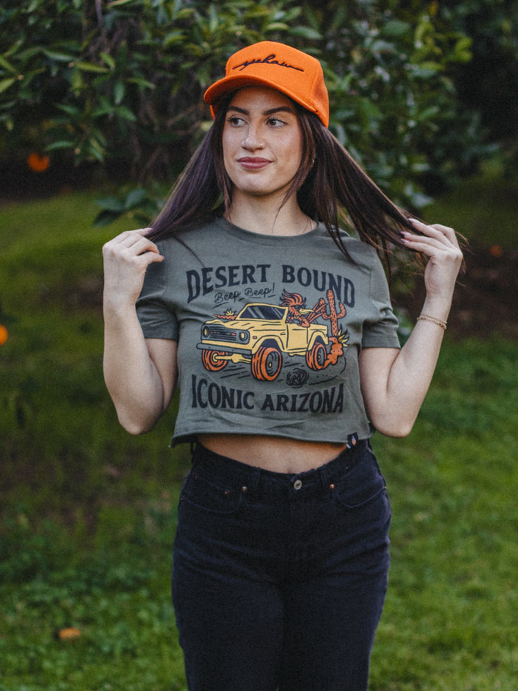 Desert Bound Ladies Crop Tee - Iconic Arizona