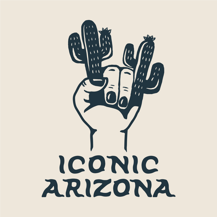 Down With the Desert Ladies Boxy Crop Tee - Iconic Arizona