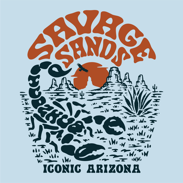 Savage Sands Ladies Boxy Crop Tee - Iconic Arizona