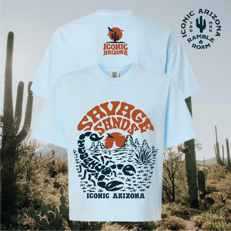 Savage Sands Ladies Boxy Crop Tee - Iconic Arizona