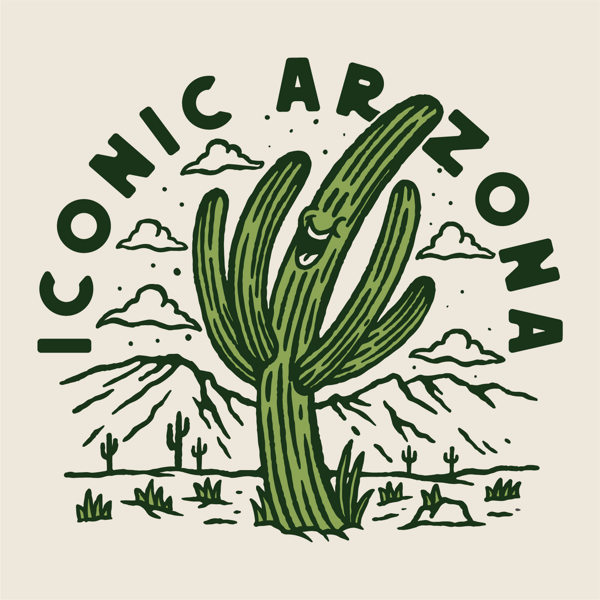 Rise and Shine Ladies Boxy Crop Tee - Iconic Arizona