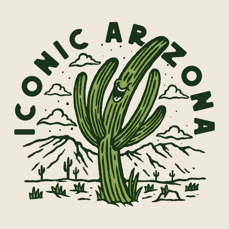Rise and Shine Ladies Boxy Crop Tee - Iconic Arizona