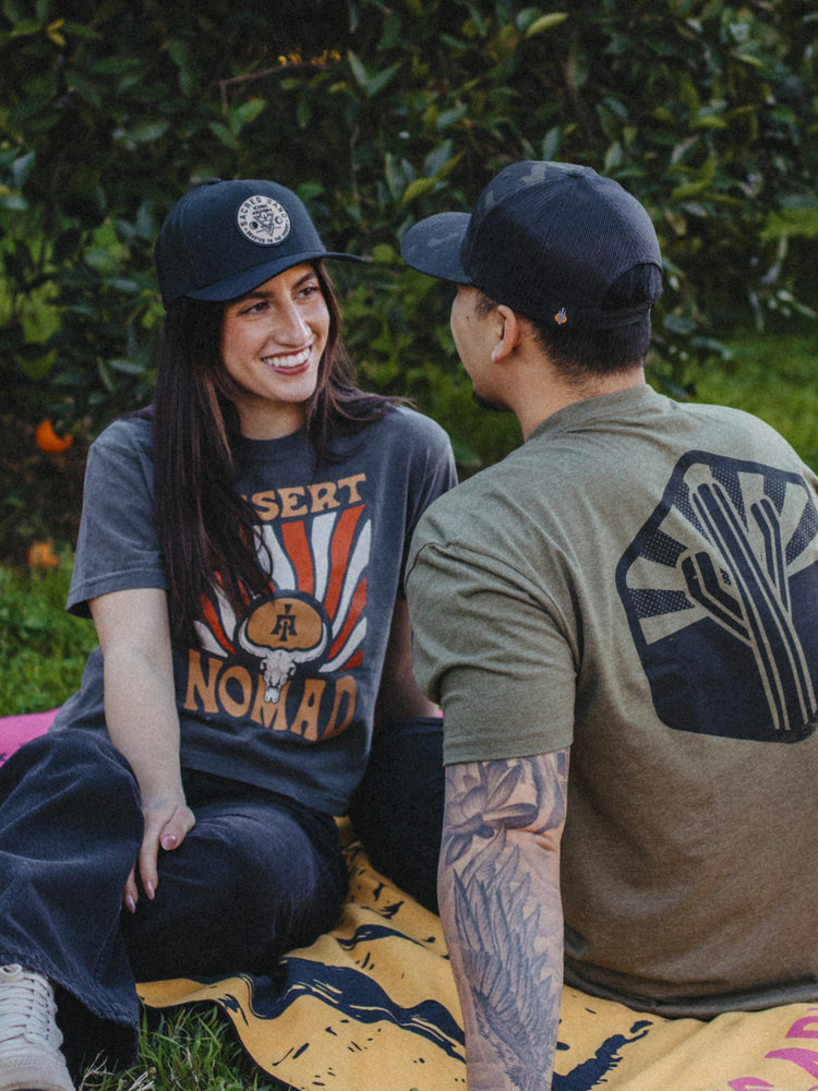 Desert Nomad Ladies Boxy Crop Tee - Iconic Arizona