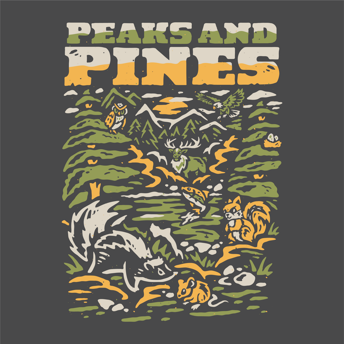 Peaks and Pines Ladies Boxy Crop - Iconic Arizona