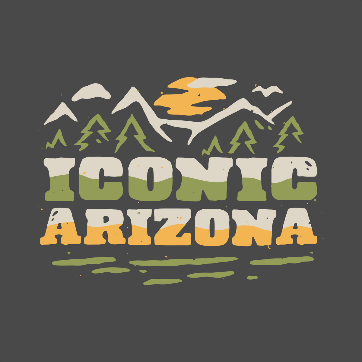 Peaks and Pines Ladies Boxy Crop - Iconic Arizona