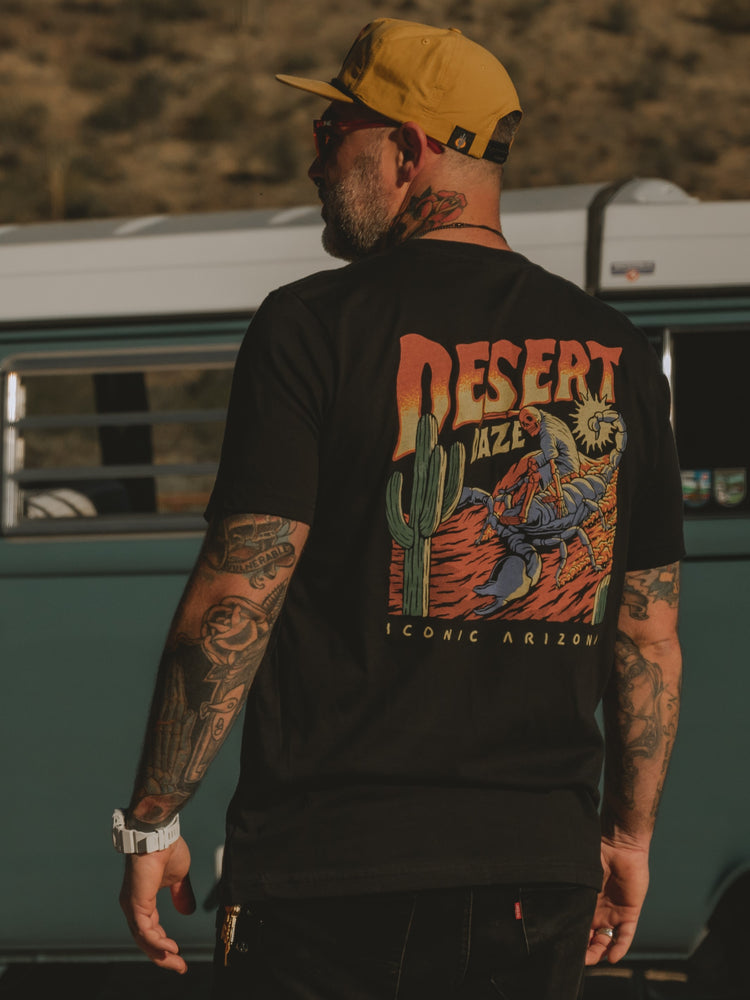 Scorpion Surfer Unisex Tee - Black - Iconic Arizona
