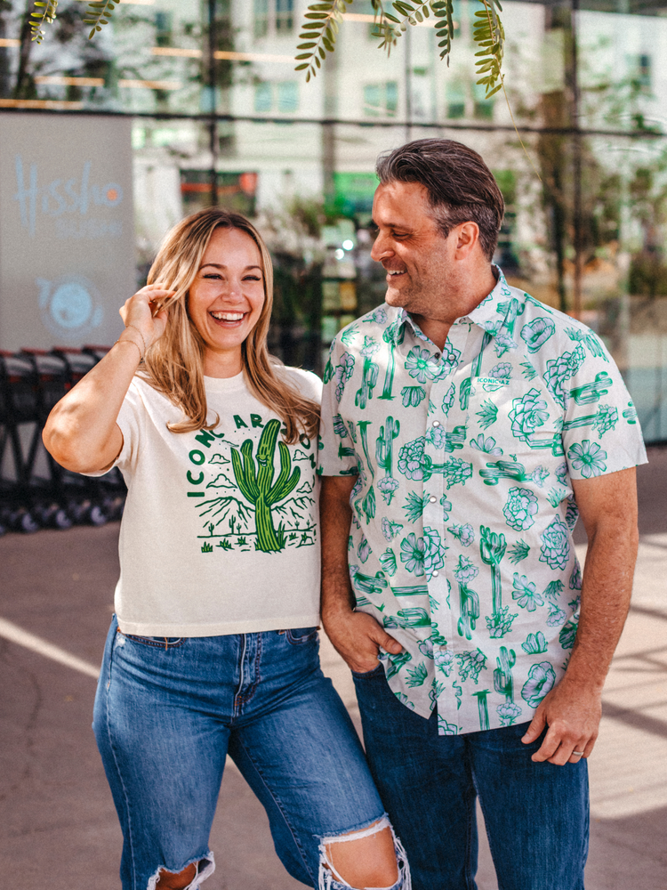 Rise and Shine Ladies Boxy Crop Tee - Iconic Arizona