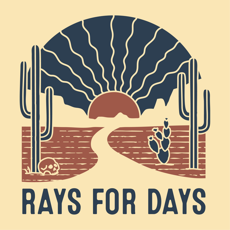 Wavy Rays for Days Ladies Boxy Crop Tee - Iconic Arizona