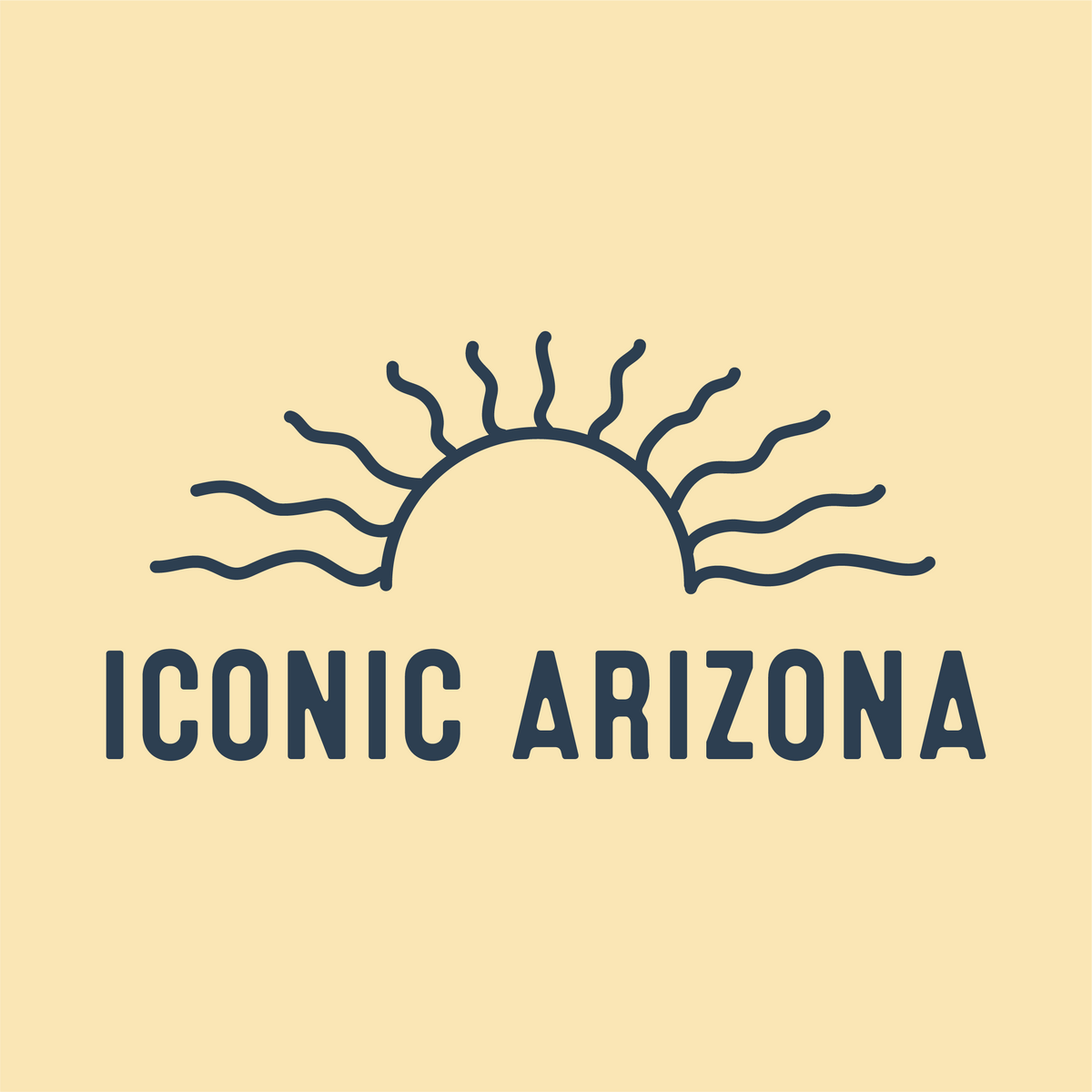 Wavy Rays for Days Ladies Boxy Crop Tee - Iconic Arizona