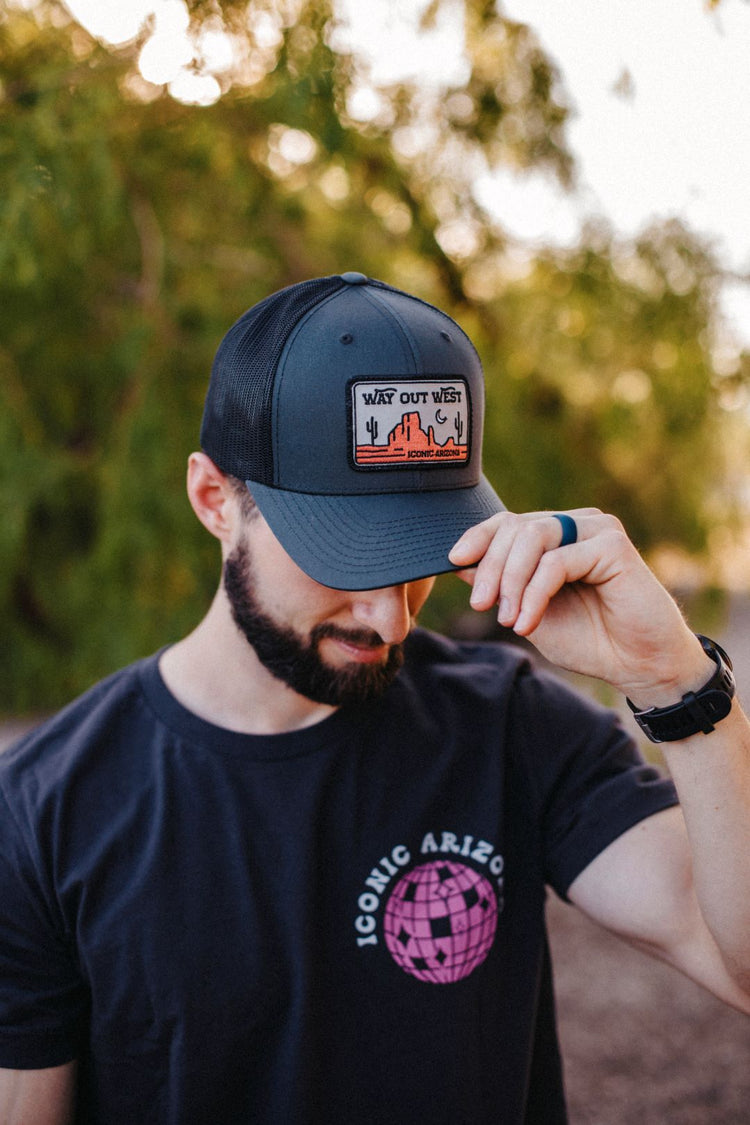 Way Out West Curved Trucker - Iconic Arizona