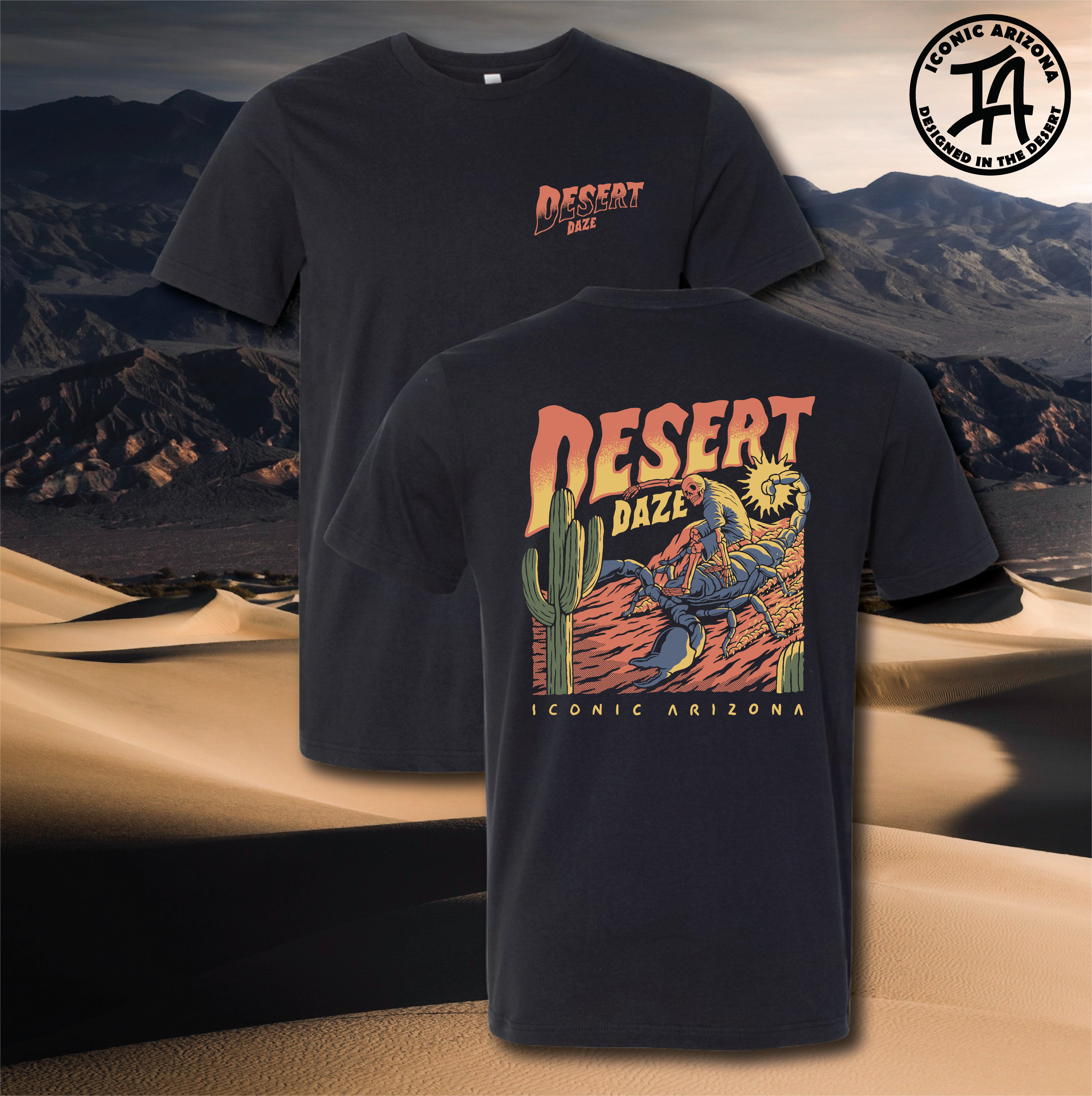 Scorpion Surfer Unisex Tee - Black – Iconic Arizona